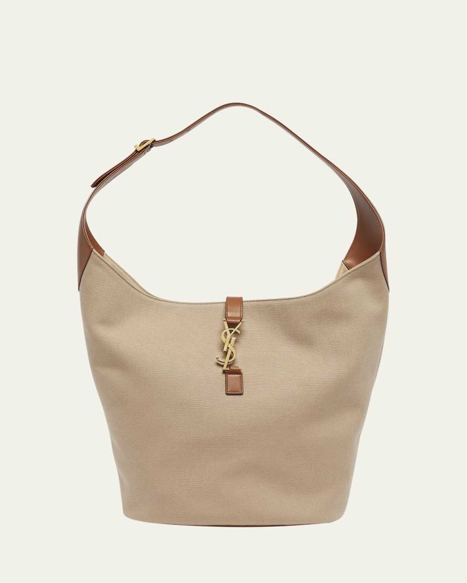 Le 5 A 7 YSL Hobo Bag in Canvas and Leather